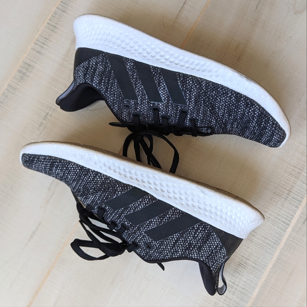 Adidas Women's Cloudfoam Gray Black Running Shoes Sneakers 8.5